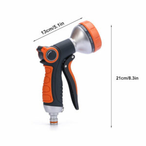 Garden Water Guns 8 Sprayers Multifunctional Nozzle For Plant Flowers Watering & Car Washing