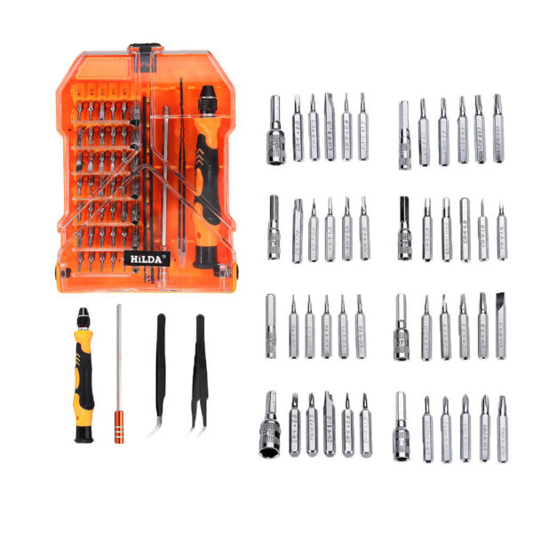 HILDA 45 in 1 Magnetic Screwdriver Set Insulation Disassemble Mobile Watch Computer Repairing DIY Multi-used Screw Driver Kit