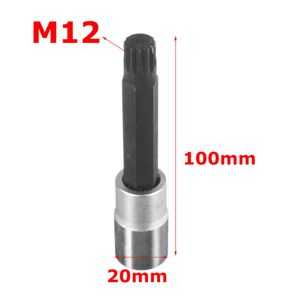 Metal 10cm Cylinder Head Bolt Remover Socket Install Tool