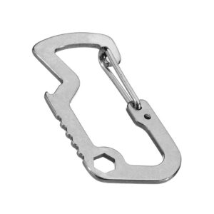 Mini Horned Shark D Shape Bottle Opener Lock Fast Hanging Stainless Steel Multifunctional EDC Tools