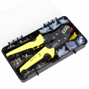 Paron M168 Crimper Pliers TAB Terminal Wire Pliers Ratchet Spring Pin Terminal Crimping Pliers With 460pcs Terminals