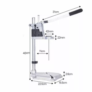 Plunge Power Drilling Stand Holder Bench Pillar Pedestal Clip + Drill Press Vise