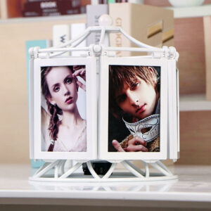 Rotating Music Box Photo Frame Picture Display for 12 photos Wedding Graduation