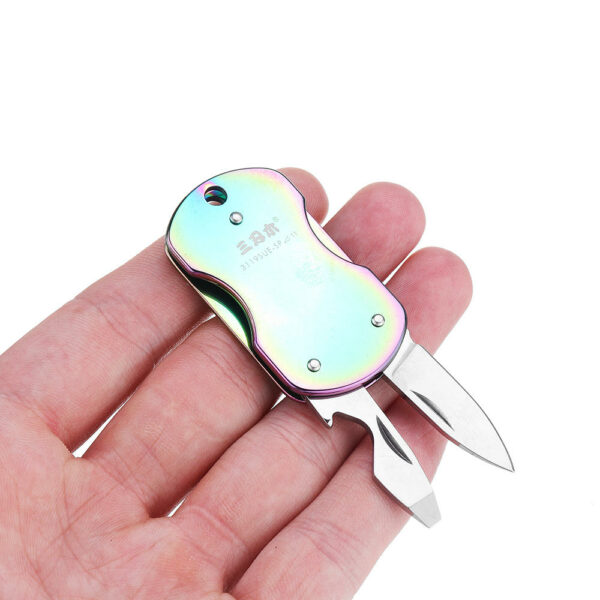 Sanrenmu Three Blade Multifunctional Tools Mini Folding Bottle Opener Outdoor Camping Survival EDC Tools