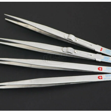 Tweezers For Jewelry 304 Stainless Steel Tweezers Thickened And Hardened Grooved Stainless Steel Pointed Non-slip Tweezers