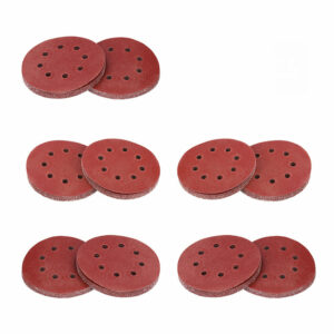 100Pcs 60-240 Grit 5 Inch 8 Holes Flocking Sandpaper Processing Wear-resistant Sharpening Electric Grinder Accessories