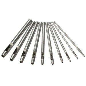 10pcs Steel Punch Set 0.5-5mm Leather Hole Craft Tool For Leather Craft Stamp Punch