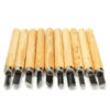 10pcs Wood Carving Chisel Set High Carbon Steel with Wooden Handle