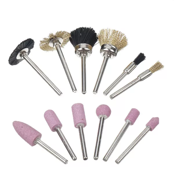 12Pcs Grinding Head Polishing Wheel Set  Rotary Brush Wire Wheel Brush Grinder Rotary Tool Accessories