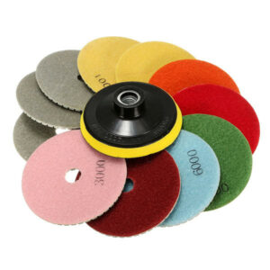 12pcs 4 Inch 50-6000 Grit Diamond Polishing Pads Set for Granite Concrete Marble