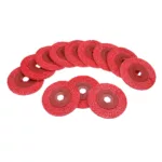 12pcs 4 Inch Red Rough Hemp Rope Abrasive Flap Disc 100x16mm Polishing Wheel