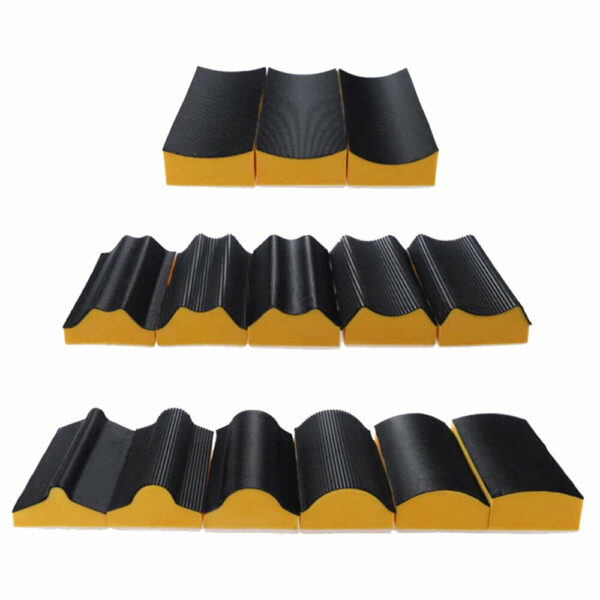 16Pcs Grinding Polishing Block Set Special Shape Hand Grinding Sponge Sanding Block Polish Sandpaper Tool for Hook Loop Sanding