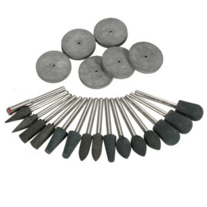 22pcs 3.1mm Shank Rubber Polishing Tips and Disc Kit for Rotary Tool