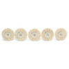 30pcs Soft White Goat Hair Polishing Wheel Brushes Set