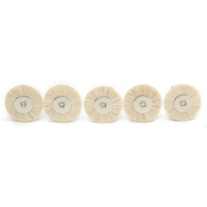 30pcs Soft White Goat Hair Polishing Wheel Brushes Set