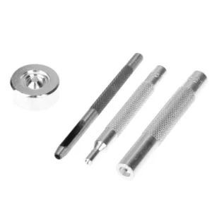 4 Pcs Metal Leather Craft Tools Snap Rivet Fastener Buttons Installation Tool Kit Hand Punch Tool Set