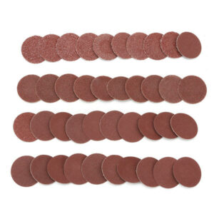 40pcs 40/80/120/240 Grits 2 Inch Roll Lock R Type Sanding Abrasive Disc