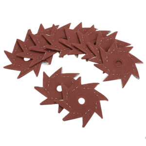 50Pcs 80/120/180/240/320 Grit Octagonal Abrasive Sandpaper Double Layer Sanding Buffing Tool