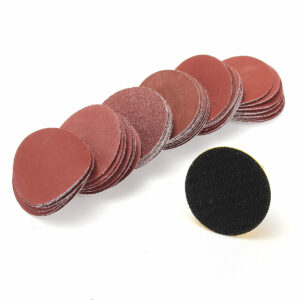 50mm 60pcs 100-2000 Grit Hook Loop Sanding Pad Sander Disc Sand Paper with 3mm Shank