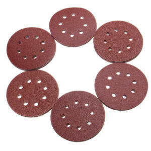 50pcs 125mm 8 Holes Hook Loop Sanding Discs 40/60/80/100/120 Grit Sander Pad Set