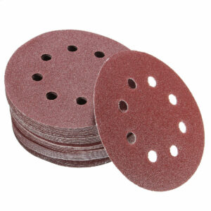 50pcs 5 Inch 8 Hole Sandpaper 80/120/180/240/320 Grit Sanding Disc Polishing Tool