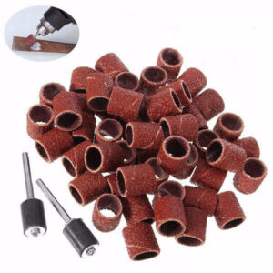 52pcs 80 120 Grit Sanding Drum Sleeves Sander with 2 Mandrels for Dremel Rotary Tool