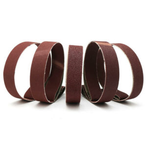 5Pcs  80/100/150/240/320 Grit Sanding Belts 25mm Width  Aluminum Oxide Sanding Belt