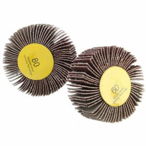 60/80 Grit 6mm Shank Flap Wheel Disc Sanding Abrasive Grinding Wheel for Rotary Tool