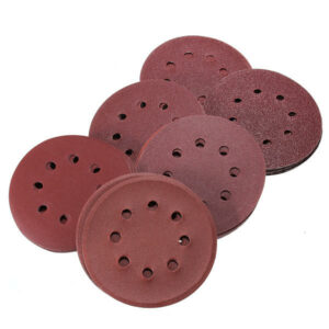 60Pcs 5 Inch 8-hole Hook Loop Sanding Discs Sandpaper 60/80/120/180/240/320 Grit