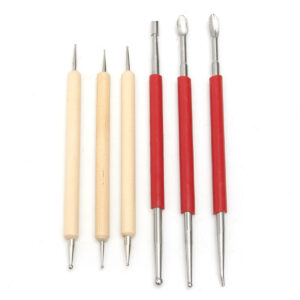 6Pcs Leather Craft Modelling Spoon Carving Stylus Tool Set