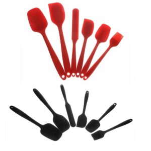 6Pcs Spatula Set Non Stick Silicone Heat Resistant Baking Spatulas Kitchen Tools