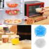 6Pcs Stretch Silicone Food Bowl Cover Storage Wraps Seals Reusable Lids