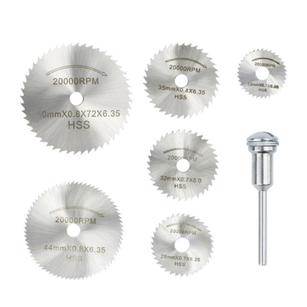 74Pcs Rotary Cutting Tools Kit HSS Saw Blade Metal Cutting Disc 4.3 4.8mm Mini Drill Chuck Circular Saw Blade for Wood Cutting