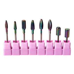 8pcs 3/32 Inch Electric Nail Drill Bits Tungsten Steel Alloy Gel Removal Manicure Tool