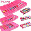 9/11/12Pcs Crochet Hook Set Knitting Needle Yarn Handle Organiser Case Set Tool