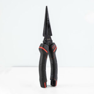 DeLi DL0104 Capable Needle-Nose Pliers Non-Slip Diagonal Long Nose Pliers Needle Pliers Electrical Wire Chrome Vanadium Black Red Bent Hand Tool from