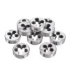 Drillpro 10Pcs Metric Circular Die Set M6/M7/M8/M10/M12 Thread Die for Screw Tap