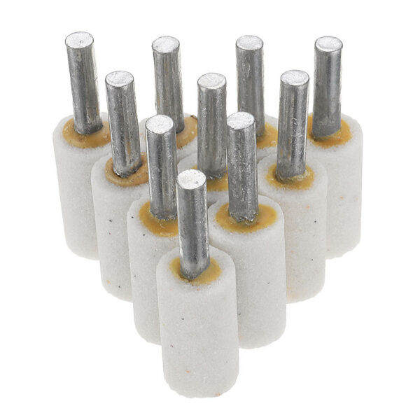 Drillpro 10pcs 16/20/25/30mm Abrasive Mounted Grinding Stone Cylinder Head Wheel Abrasive Tools for Rotary Tool