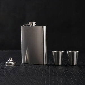 Hip Flask Shot Glasses Gift Set Stainless Steel For Jim Beam Jack Daniels Funnel Tool