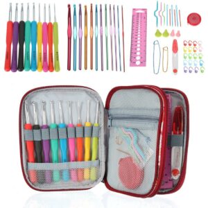 Home Use Sewing Tools Set Crochet Hooks Needles Stitches Knitting Craft Case Crochet Set Case