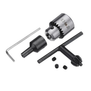 Machifit 0.3-4mm Mini Electric Drill Chuck JTO Taper with 5mm Shaft Connecting Rod for 775 Motor