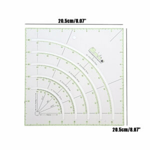 Multifunctional Acrylic Arcs & Fans Quilt Paper Fabric Circle Cutter Ruler