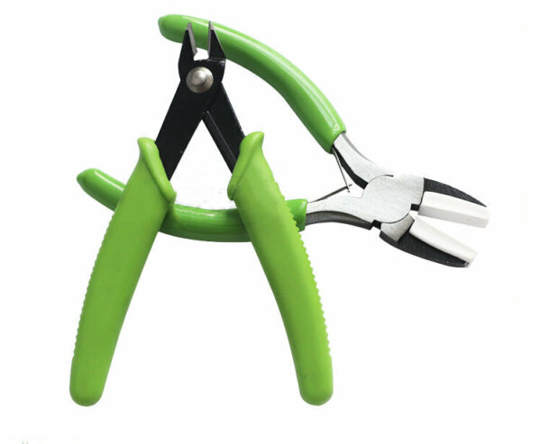 Nylon Mouth Flat Nose Pliers Handmade Jewelry Tools Spring Shears Thin Chain Hook Pliers Hand-cut Green Paint Shears Flat Shears Flush Pliers Mini Pliers