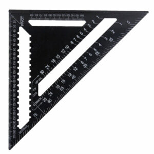 Raitool AR01 43X30X30cm Metric Aluminum Alloy Triangle Ruler Black Triangular Ruler