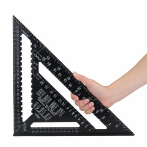 Raitool AR01 43X30X30cm Metric Aluminum Alloy Triangle Ruler Black Triangular Ruler