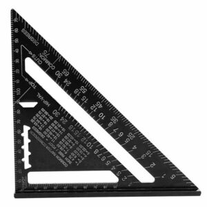 Raitool™ AR01 260x185x185mm Metric Aluminum Alloy Triangle Ruler Black Triangular Rule