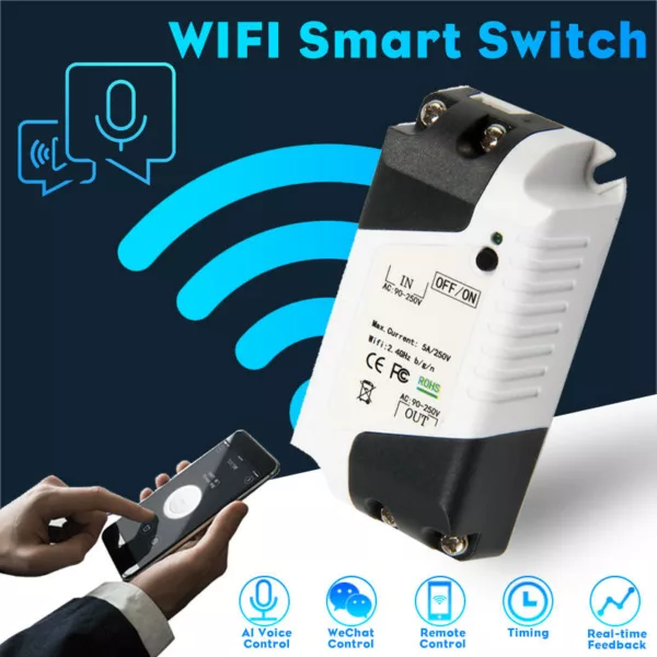 Smart Home WiFi Wireless Switch Module For IOS Android APP Control