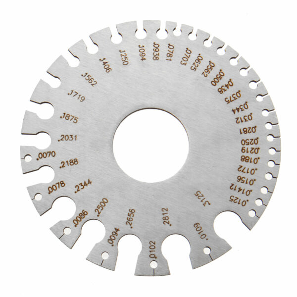 Wire Thickness Measuring 2 Sides Round Wire Thickness Measurer Tester Ruler Gauge Diameter Tool